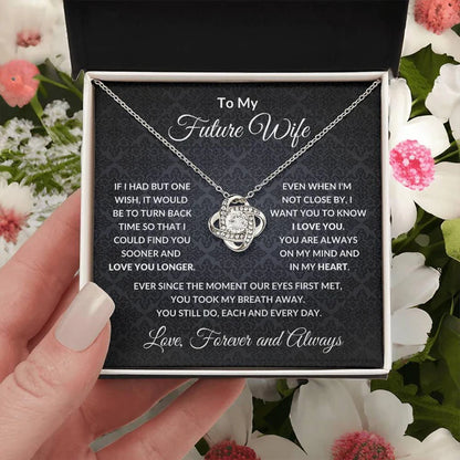 For My Wife From Husband - Premium Love Knot Necklace