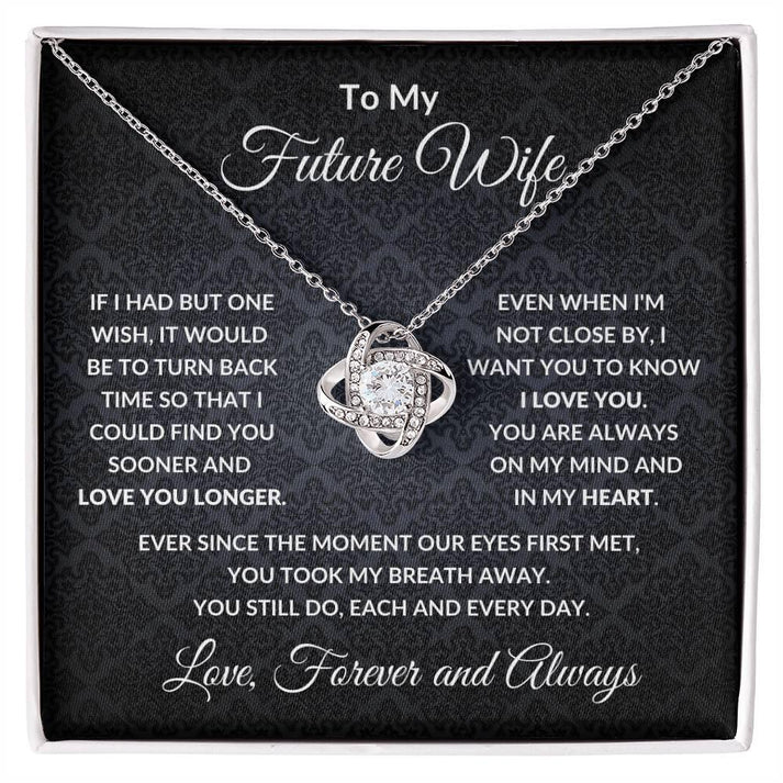 For My Wife From Husband - Premium Love Knot Necklace