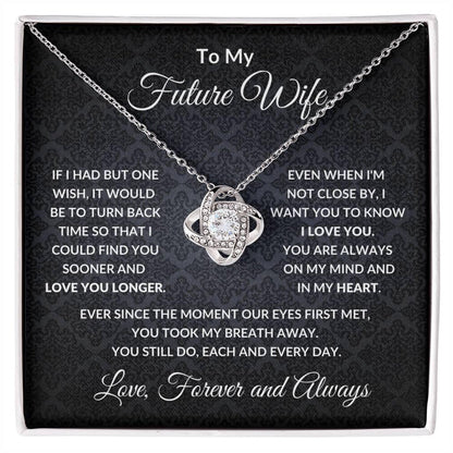 For My Wife From Husband - Premium Love Knot Necklace