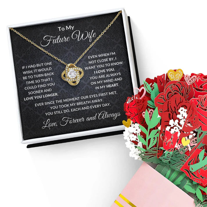 For My Wife From Husband - Premium Love Knot Necklace