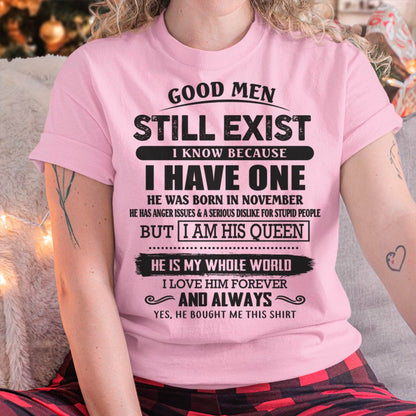 November - Good Men Still Exist - Perfect Gift For Girlfriend, Wife From Husband - TRNN11 (SKU07-166-11)