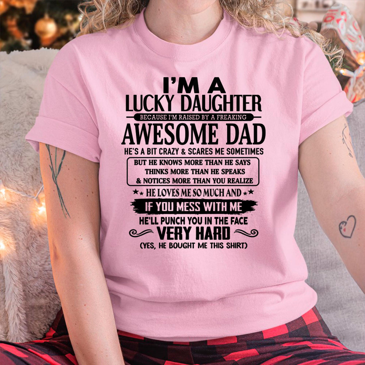I'm Lucky Daughter - Gift for Daughter from Dad - TRNN00 (SKU-TLUCKYDD-00)