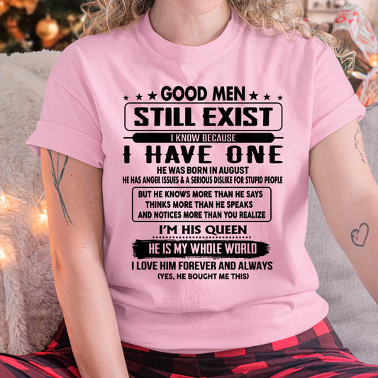 August - Good men Still Exist - gift for your girlfriend, wife from Husband - TRNN08 (SKU-GM-08)